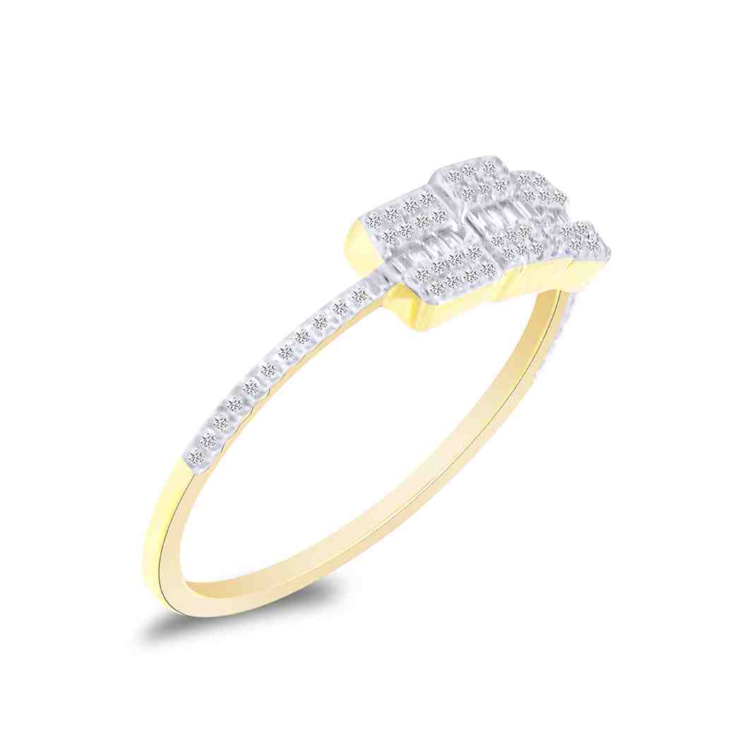 Baguette & Round Cut Diamond Ring LR11451A